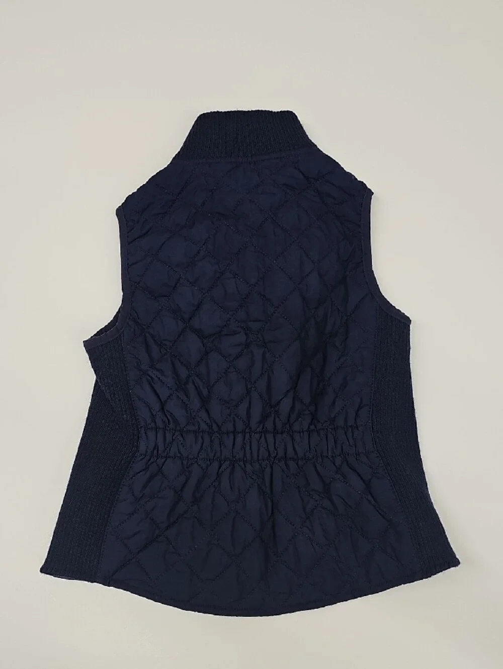 Ralph Lauren Quilted Navy Vest with Gold Crest Patch Size 8/10Y
